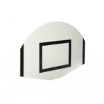 Panou baschet streetball fibra de sticla rotunjit, alb , negaurit