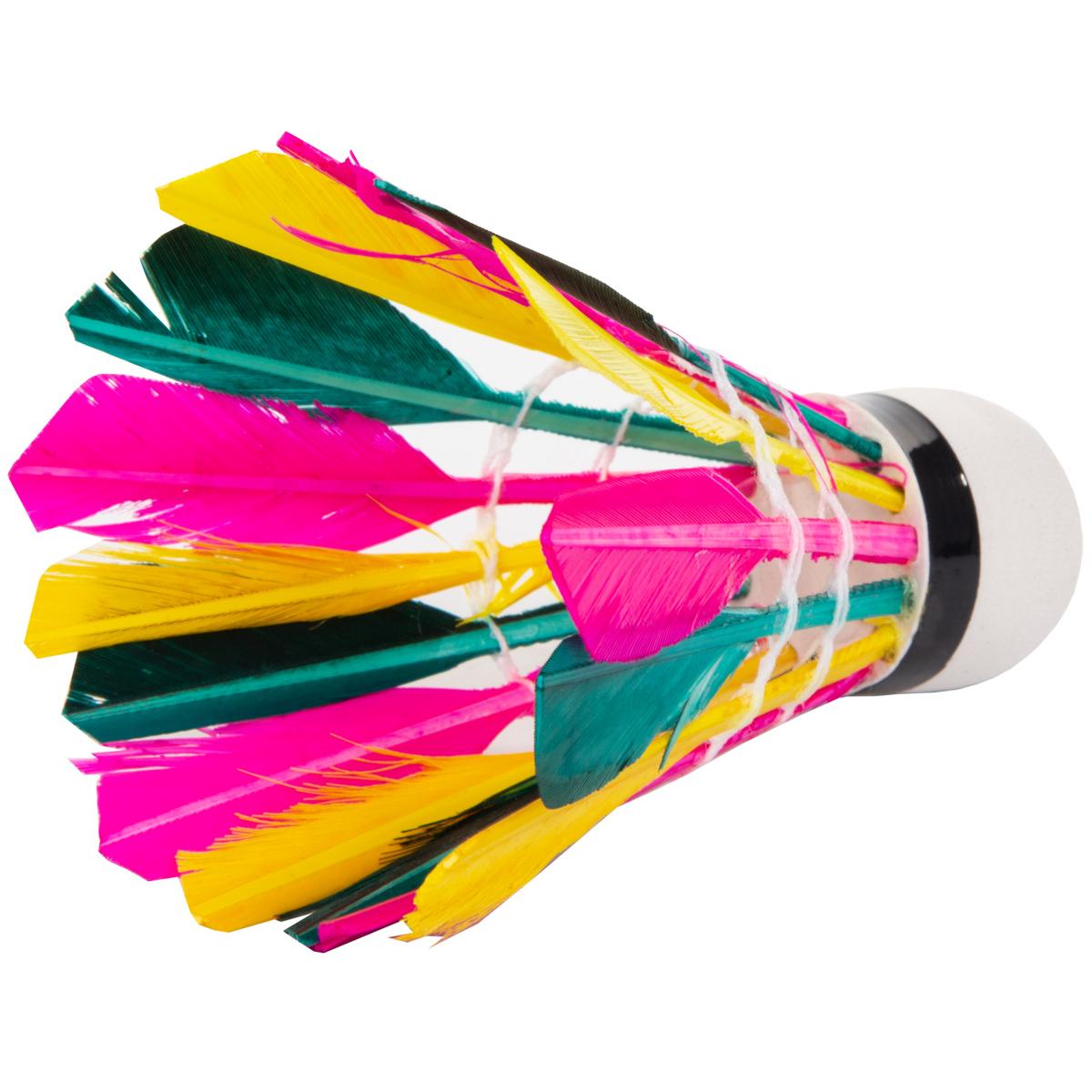 Set 3 fluturasi badminton din pene colorate ENERO 2